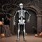 Boy's Skull N Bones Morphsuit Costume with Full Hooded Skeleton Print Design